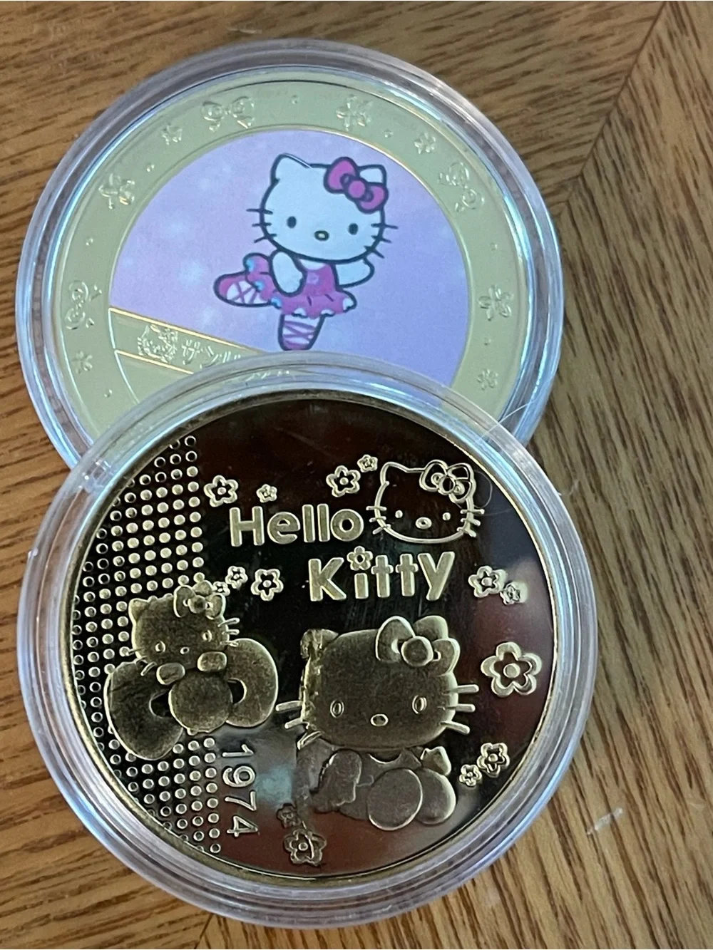 2024 Hello Kitty 50th Anniversary Ballerina, gold color collectible coin-New